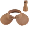 Roll-up Summer Sun Visor, Wide Brim Straw Hat, Beach Hat, Girls Bow Hat
