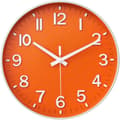 Väggklocka 30 cm Tyst Icke-tickande Klocka för Vardagsrum Sovrum Kök Kontor (Orange) Orange