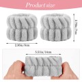 Miniatyrbillede 3 af 5: 2 stk. Mikrofiber Håndledsvask Bånd til Kvinder, Absorberende Håndledsbånd Håndleds Svedbånd til Piger Forhindrer Vand i at Spilde Ned ad Dine Arme