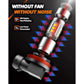 Pikkukuva 6 / 7: H11/H8/H16 LED-sumuvalot, 6000K Xenon White, 27 SMD-sirua, 360 asteen valaistus, ei-napaisuus, 2 kpl White H11/H8/H16