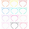 Miniatyrbilde 1 av 8: 12 stk. Katteøre Hodebånd Plast Hårbøyle Hårbånd Sminke Hodeplagg Fest Hårtilbehør for Kvinner og Jenter colourful 12 Count (Pack of 1)