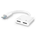 För iPhone Laddare Audio Adapter Laddare Hörlurar Kabel Konverter