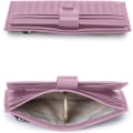 Pikkukuva 5 / 7: Luottokorttikotelo, Pink Bifold Aito nahkainen lompakko, RFID NFC -esto, jossa on kolikkotasku painikkeella peitetty naisille #1 Rose