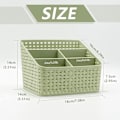 Miniatyrbilde 2 av 6: Oppbevaringskurv, Kosmetikkboks Organizer, Plast Oppbevaringsboks Skrivebord 5 Rutenett Under-rutenett Oppbevaringsboks Multifunksjonell Oppbevaring for Skrivebord Kontor Soverom C Green 5 Grid