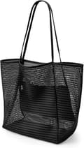 Mesh Beach Bag, Casual Tote Bag Women Foldable MAX Shoulder Bag For Beach Picnic Vacation