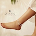 Miniatyrbillede 5 af 7: Boho Dobbelt Ankelkæder Sølv Forever Ankelkæde Kæde Perle Perle Ankelkæde Armbånd til Kvinder og Piger Silver