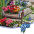 Miniatyrbild 5 av 5: Hartsblomkruka i Resin med Denim-Design Dekorativ Planteringskruka för Utomhus & Inomhus Gräsmatta Dekoration Sitthörna Trädgårdsplanteringskruka Trädgård Resin Skulptur Jean Pla