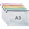 Miniatyrbillede 1 af 6: er File Zipper Bags Plastic Wallets Folder Extra Thick (A3-5PCS) A35PCS