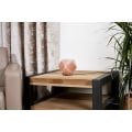 Miniatyrbillede 4 af 4: Pink Himalayan Salt Lamp Oktagon Form, Håndlavet Naturlig Krystal Salt Lampe Med Træbase Med USB Kabel Afslapningslys Hjem Dec Pink OCTAGON SALT LAMP