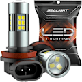 Pikkukuva 1 / 7: H11/H8/H16 LED-sumuvalot, 6000K Xenon White, 27 SMD-sirua, 360 asteen valaistus, ei-napaisuus, 2 kpl White H11/H8/H16
