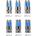 Miniatyrbild 2 av 7: 12-delad magnetisk slagborrmejsel-drivbitsset, slagborrmejsel-bits magnetiska skruvmejsel-bits Pz2 slagborrmejsel-bits, skruvbits för sladdlös borr