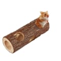 Miniatyrbild 4 av 5: Naturlig trä tunnel för husdjur, träningsrör, tuggleksak för kanin, iller, hamster, marsvin, 1 st