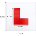 Miniatyrbillede 2 af 7: Fuldt magnetiske billån L-plader Rød L-plade 2-pak til bil Magnetisk ekstra tyk stærk elevplader, ingen smeltning Ingen blæsning af let at flytte uden Sc Red 1.3mm thickness