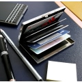 Miniatyrbild 6 av 6: Aluminium korthållare för 6 kort - RFID | NFC | kontaktlös blockeringskydd - Money Clip Wallet Korthållare Herr Dam Holder Svart Silver Porte Carte Aluminium