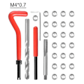 Miniatyrbild 1 av 5: 25 st metriska gängreparationsinsatser M3 M4 M7 M9 M11 Helicoil Car Pro Coil Tool M11*1.5 M4X0.7