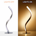 Miniatyrbillede 4 af 5: Spiral Sengebordslampe til Soveværelse Natbord Moderne Lampe til Stue Gæsteværelse Dekoration Belysning Varm Hvid
