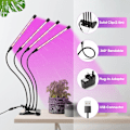 Miniatyrbillede 4 af 5: Vækster til indendørs planter, 80 LED'er LED plantelys rød & blå fuldt spektrum, 4 hoveder vækstlamper med timer, frøplanter og sukkulenter