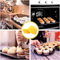 Pikkukuva 7 / 7: Pienet paperiset cupcake-kotelot, rasvattomat cupcake-kotelot leivontaan, minikuppikakkupaperit, muffinikupit, cupcake-vuorat, paperileivonta Yellow