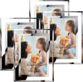 4-pack Photo Frames, 4x6 Picture Frames with Silver Mirrored Glass, Multifunctional Photo Frames for Tabletop Display