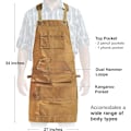 Miniatyrbillede 3 af 8: oods Heavy Duty Vækset Lærred Forhæng Brown  Woodworking Edition Adjusts: M to XXL