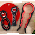 Miniatyrbild 1 av 3: Burköppnare - Burköppnare för seniorer med artrit 4-pack multifunktion med 6-i-1 burköppnare för svaga händer 5-i-1 flaskgrepp 4-i-1