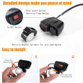 Miniatyrbillede 5 af 5: 12v Motorcykel Dobbelt USB-oplader, 5v 2.1a 2-port Vandtæt Stik Voltmeter Oplader Stik Til Motorcykel Mobiltelefoner, Gul