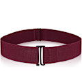 Miniatyrbillede 1 af 7: Usynlige bælter til kvinder, elastisk bælte til kvinder med justerbar elastik og fladt spænde, usynlige taljebælter til jeans, bukser og kjoler Wine Red