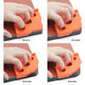 Miniatyrbillede 3 af 7: Radius Jig Router Skabeloner Hjørneradius Fræsning Skabeloner, ABS+CNC Høj Hårdhed Behandling Lim, Fræsning Afrundede Hjørner Bit Skabeloner, R5 2 sets of 8 packs