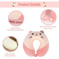 Miniatyrbilde 3 av 7: Pute Cartoon Dyre Nakkestøtte Pute 30 * 30cm Memory Foam Nakkepute U-formet Elastisk Barn Reisepute Bærbar U-formet Pude for C 30*30cm