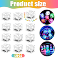 Miniatyrbilde 5 av 5: 12 stk LED-isbiter for drikke, lysende isbiter, LED-isbitlys, LED-isbiter bad, fargerike lysende LED-isbiter, baby badeleke, LED