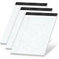 Miniatyrbillede 1 af 5: 3-pak notesblokke A4 linjeret papirblok smal linjering skriveblokke, 30 ark pr. notesblok, hvide legal pads A4 linjeblokke til arbejde/skole/kontor