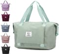 Large Foldable Travel Bag, Lightweight and Waterproof Carry-on Bag with Fixed Strap, Dry and Wet Separation Foldable Travel