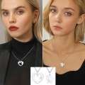 Miniatyrbillede 5 af 7: Rustfrit stål puslespil til 2 stykker puslespil vedhæng halskæde, kat/livets træ/hjerteformet, tilpasselig, yin yang halskæder smykker gave til Style 04 Stainless SteelPersonalised Personalized