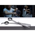 Miniatyrbillede 3 af 6: Hårtyndingssaks 6,5 tommer Barber Hår Saks til Hårklipning, Teksturering & Styling - Rustfrit Stål Silver 1 Count (Pack of 1)