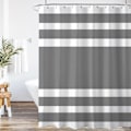 Miniatyrbillede 7 af 8: Bruseforhæng Skimmelresistent, Vandafvisende Hurtigtørrende Polyesterstof Badeforhæng med 12 Kroge, Vægtede Kant, 183x183 cm, Grå Stribet Bat Grey Stripe