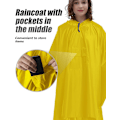 Pikkukuva 4 / 7: Vedenpitävä poncho aikuisille, uudelleenkäytettävä sadeviitta aikuisille vedenpitävä poncho vedenpitävä aikuisten kevyt vedenpitävä sadetakki ulkoiluun, retkeilyyn, leirintään C Yellow L