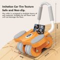 Miniatyrbilde 7 av 7: Abs Roller Wheel med timer, Abdominal Exercise Roller Elbow Support kjerneøvingsutstyr, Automatisk tilbakeslag Abdominal Wheel med knematte for F Orange