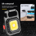 Miniatyrbillede 7 af 8: Genopladelig nøglering arbejdslys LED camping lanterne, 2 stk. Mini COB lommelygte, 7 lystilstande multifunktionel bærbar mini lommelygte til nødsituationer