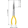 Miniatyrbild 6 av 7: Långräckviddiga nåltång, Långräckviddiga elektroniktänger, Raka tandade käftar, 11 tum / 280 mm Straight Nose Pliers