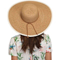 Miniatyrbilde 4 av 6: Kvinner Foldable Floppy Bred Brede Brede Solhatt Sommer Strandhatt UV UPF 50+ 05Style Khaki