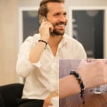 Miniatyrbild 2 av 8: Tigers Eye Armband för Män - Personliga Armband med Trippelskydd - Pärlarmband för Män - Fars Dag - Examen - Födelsedagspresenter Singlerow