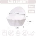 Miniatyrbillede 2 af 7: Hvide cupcake-forme i papir til King Charles' kroningsdekorationer, bageforme, cupcake-forme til bagning, mini muffinforme, muffinforme, papir White