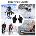Miniatyrbild 5 av 5: Vinter Varma Handskar, Stickade Pekskärmshandskar Anti-Slip Termiska Handskar Kalla Bevis Vantar med Tjock Elastisk för Utomhus Cykling Vandring, Svart