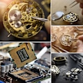Miniatyrbilde 6 av 8: Presisjonstengersett, 8 stk Antistatiske ESD-tenger, Ikke-magnetiske rustfrie stål buede tengersett for modellering, elektronisk reparasjon, håndverk #1 8PCS #2 1PC