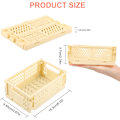 Miniatyrbillede 2 af 7: Kasser, 4 Pak Plast Foldbar Kasse, Lille Sammenklappelig Skrivebords Opbevaringsboks, Stabelbare Små Organiseringskasser, Robust Mini Foldbar Skrivebords Kasser Opbevaring Colourful