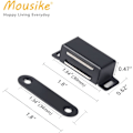 Miniatyrbillede 2 af 8: Skabmagneter Magnetisk Dørstopper Rustfrit Stål Dørmagnet til Køkken Badeværelse Skab Garderobe Skabslåger Skabslåge Skuffelås 20 Black 8 pack