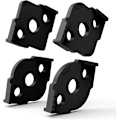 Miniatyrbillede 1 af 6: Jig Router Skabeloner Hjørne Radius Fræsning Skabeloner, ABS+CNC Høj Hårdhed Behandling Lim, Fræsning Afrundede Hjørner Fræser Skabeloner, R5 4 packs(Black)