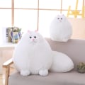 Miniatyrbild 7 av 8: Jätteliknande mjuk kattplyschleksak, gosedjur i form av en katt, plyschkatt för barn, pojkar och flickor, stor plyschdjursfödelsedagspresent (50 cm, vit) 50 Cm White