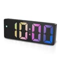 Upgraded Digital Alarm Clock, LED Clock for Bedroom, Electronic Desk Clock, Adjustable Brightness, Voice Control, 12/24H Display for Home