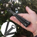 Miniatyrbild 3 av 8: 2 st Butterfly Flasköppnare Flasköppnare Butterfly Style Trainer Verktyg Ölflasköppnare Butterfly Multifunktionellt Verktyg för Bar,P Silver, Black